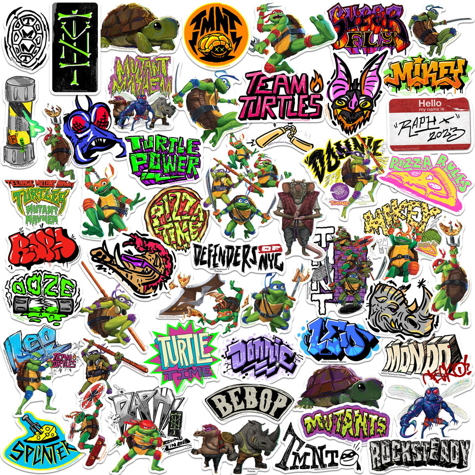GRAPHICS & MORE TMNT Mutant Mayhem laptop stickers brighten laptops and notebooks