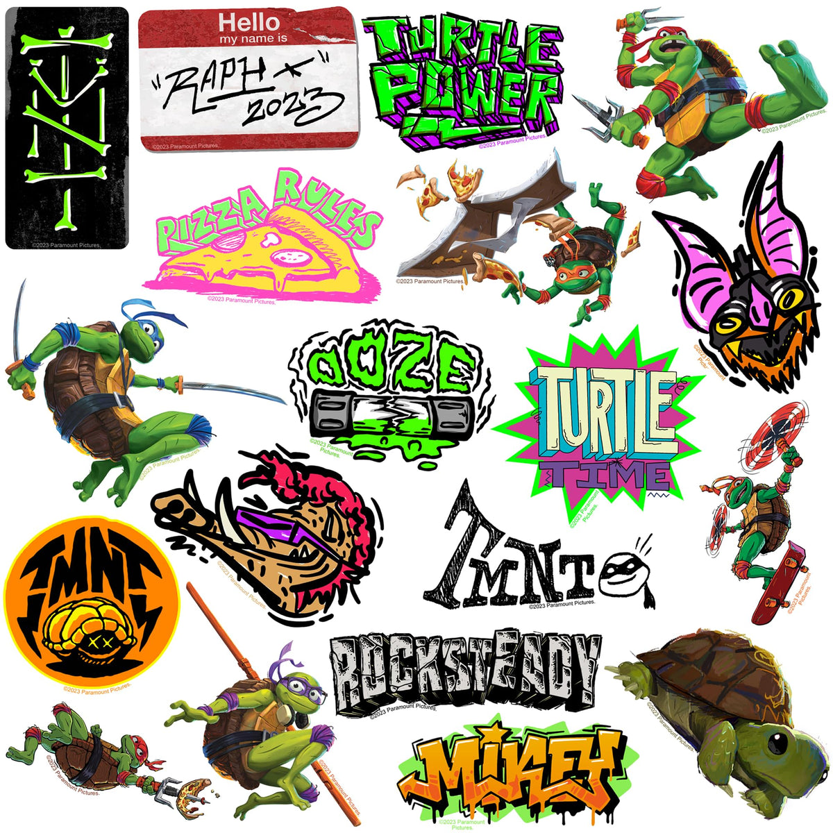 GRAPHICS & MORE TMNT Mutant Mayhem scrapbooking stickers spark creative layouts