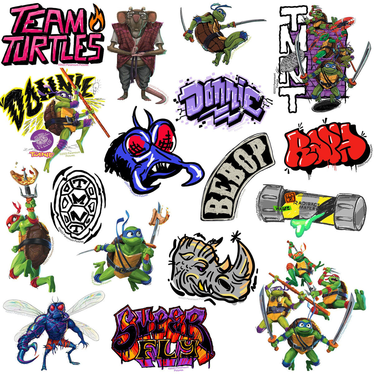 GRAPHICS & MORE TMNT Mutant Mayhem tablet stickers personalize devices and cases