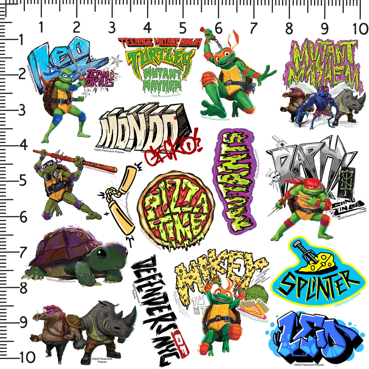 GRAPHICS & MORE TMNT Mutant Mayhem water bottle stickers resist fading on bottles