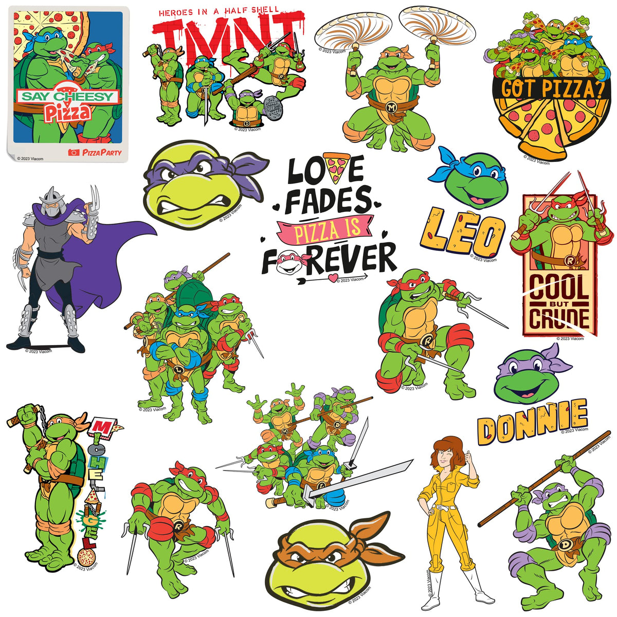 GRAPHICS & MORE TMNT sticker pack on a notebook personalizes your study setup with lasting flair.