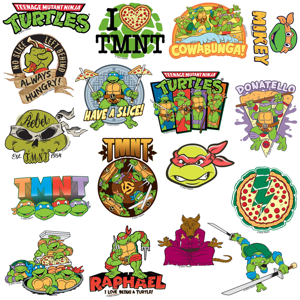 GRAPHICS & MORE TMNT sticker pack on a tablet provides vibrant, easy-to-apply surface decoration.