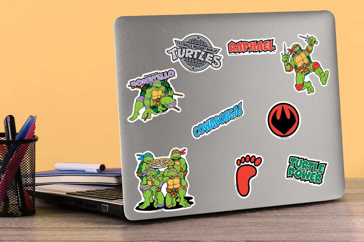 Vibrant TMNT decals on travel gear for everyday adventures.
