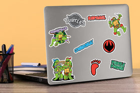 Vibrant TMNT decals on travel gear for everyday adventures.