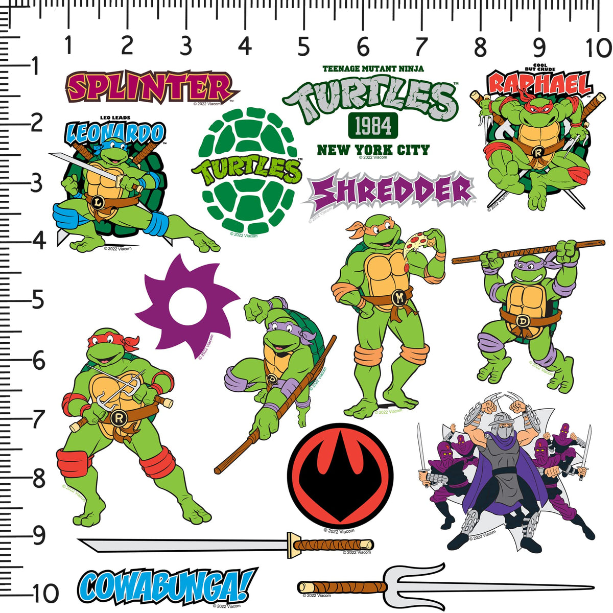 TMNT sticker on a water bottle by GRAPHICS & MORE adds color and personality.