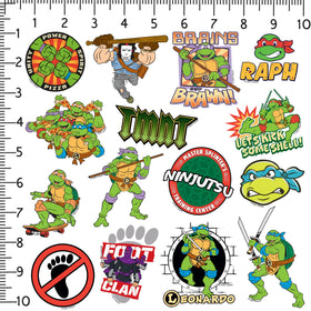 GRAPHICS & MORE TMNT sticker pack on a water bottle keeps colors vivid and durable.