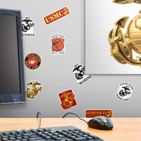 Officially licensed designs ensure authentic Marine Corps aesthetics on gear and everyday items.