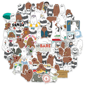 GRAPHICS & MORE front packaging showing 50 We Bare Bears stickers, great for collectors