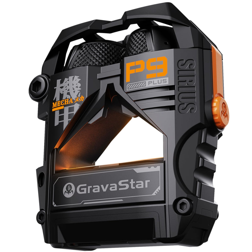 GravaStar Sirius Plus case with lid open for easy access and charging