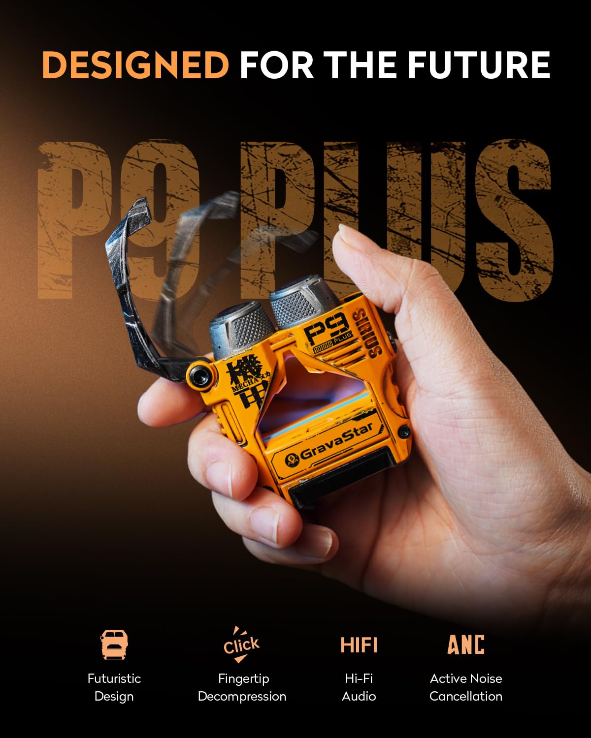 GravaStar Sirius Plus immersion-sound-10mm-driver delivers rich audio for music and games.