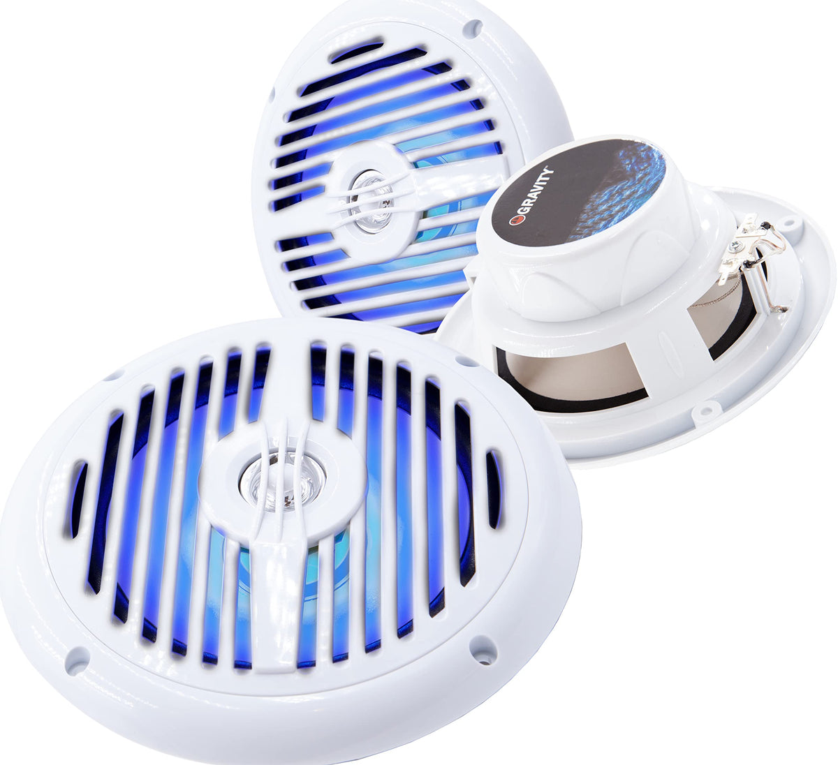 Gravity MG680 front view white showing sleek low-profile design and durable grille for stylish protection