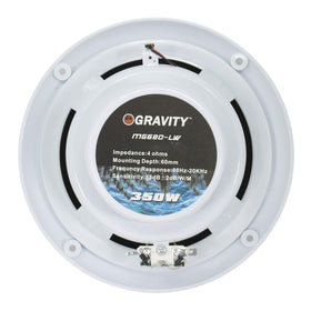 Gravity MG680 installed on boat transom demonstrating weather-resistant audio upgrade for outdoor gatherings
