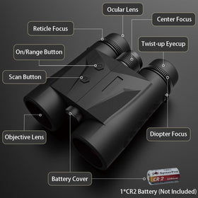 Gravoptics rangefinder binoculars adventure kit included with case and strap
