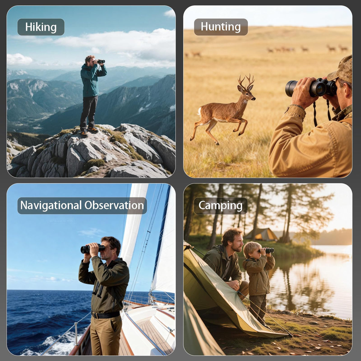 Gravoptics rangefinder binoculars IP65 waterproof and rugged construction