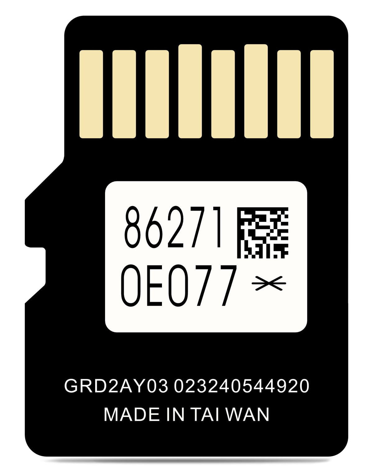 Grayda navigation card 86271-0e077 front packaging for updated maps