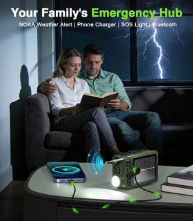 Greadio long antenna and side ports for enhanced reception and versatile connectivity