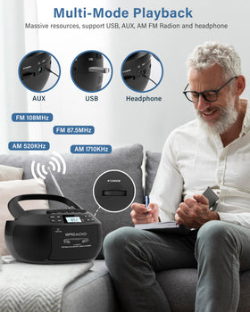Greadio boombox remote control for convenient operation from a distance