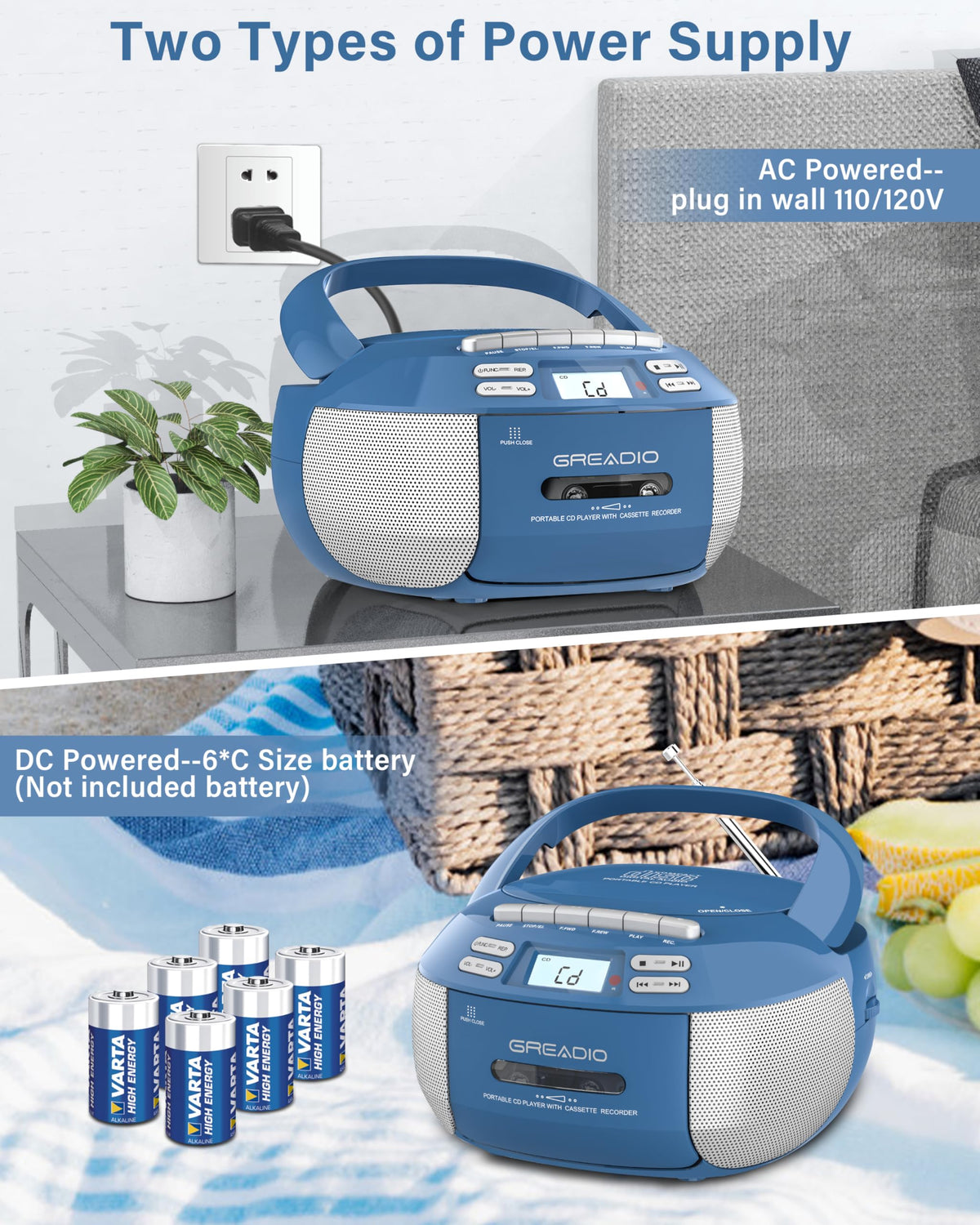 Greadio Boombox remote control for convenient operation from anywhere
