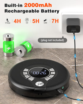 Greadio connected to car radio via FM transmitter for wireless in-car audio