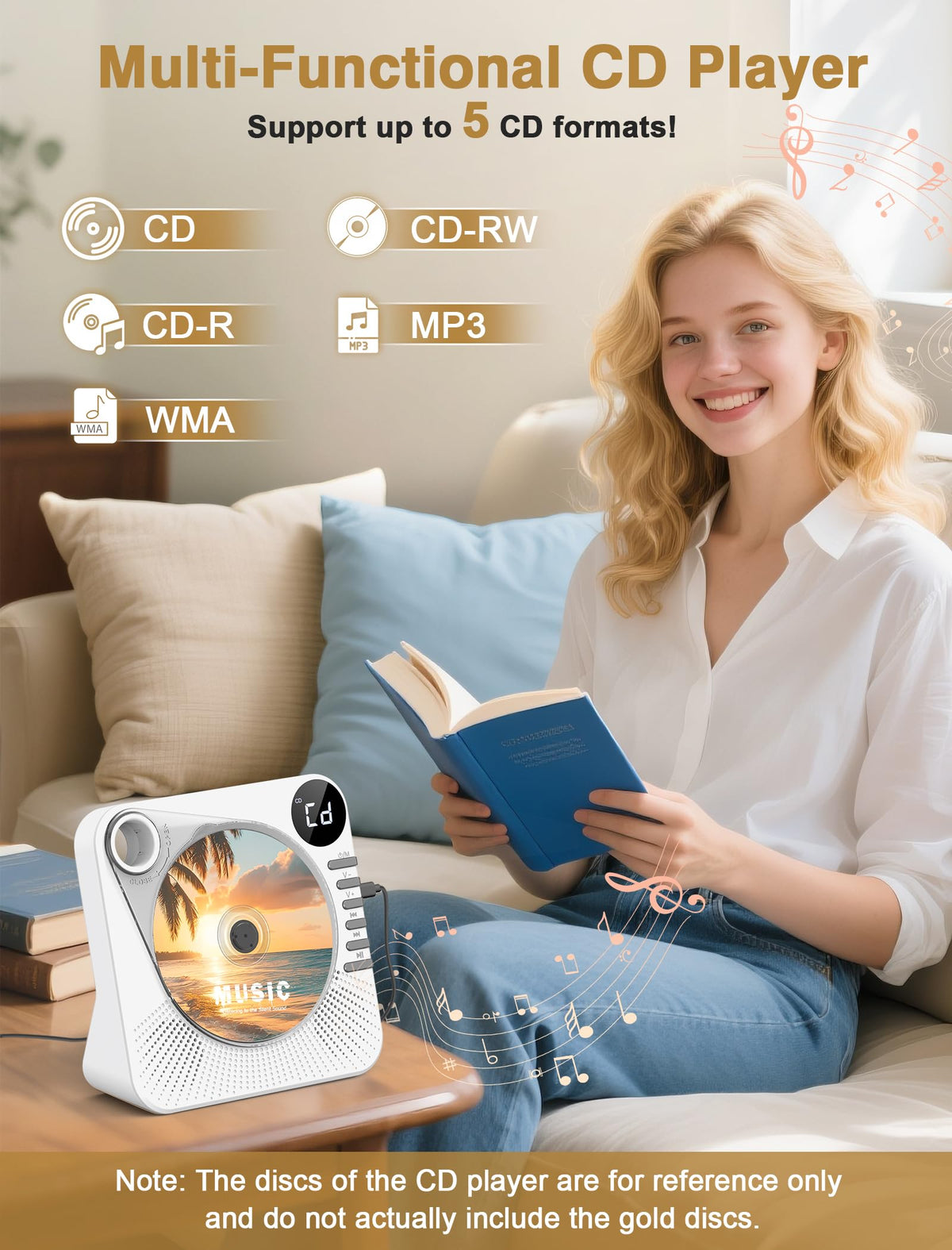 Greadio in use streaming from a phone via Bluetooth for wireless listening
