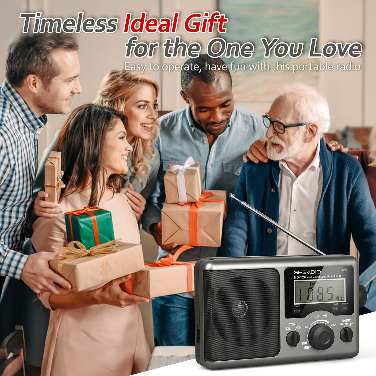 Greadio on picnic blanket showing portable listening enjoyment outdoors
