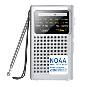 Greadio NOAA weather radio front view showing compact, reliable design for home use.