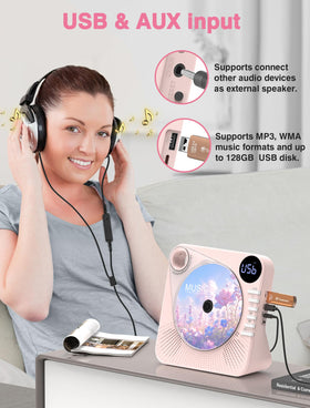 Greadio playing CD in bedroom illustrating convenient home listening setup