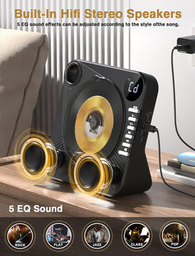 Greadio rear ports showing USB, AUX and headphone jack for flexible connections