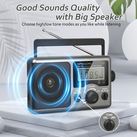Greadio speaker and 3.5mm jack detail for private or room-filling listening