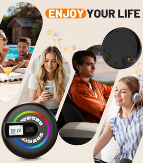 Greadio paired with headphones for private listening and reduced noise