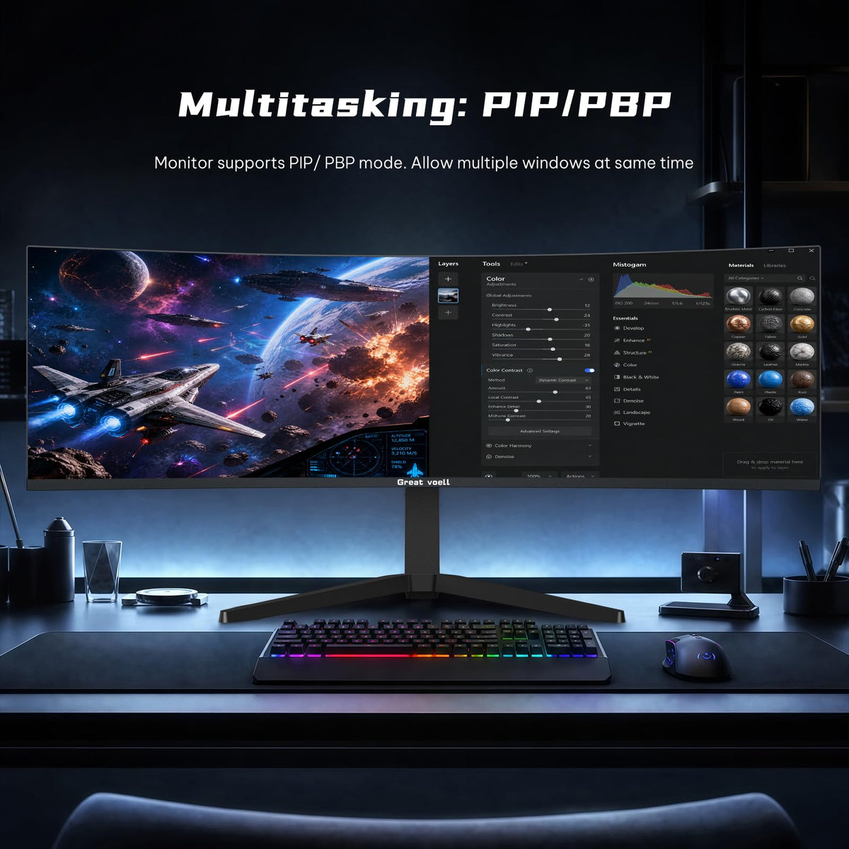 Great voell DP port enables seamless signal and quick setup
