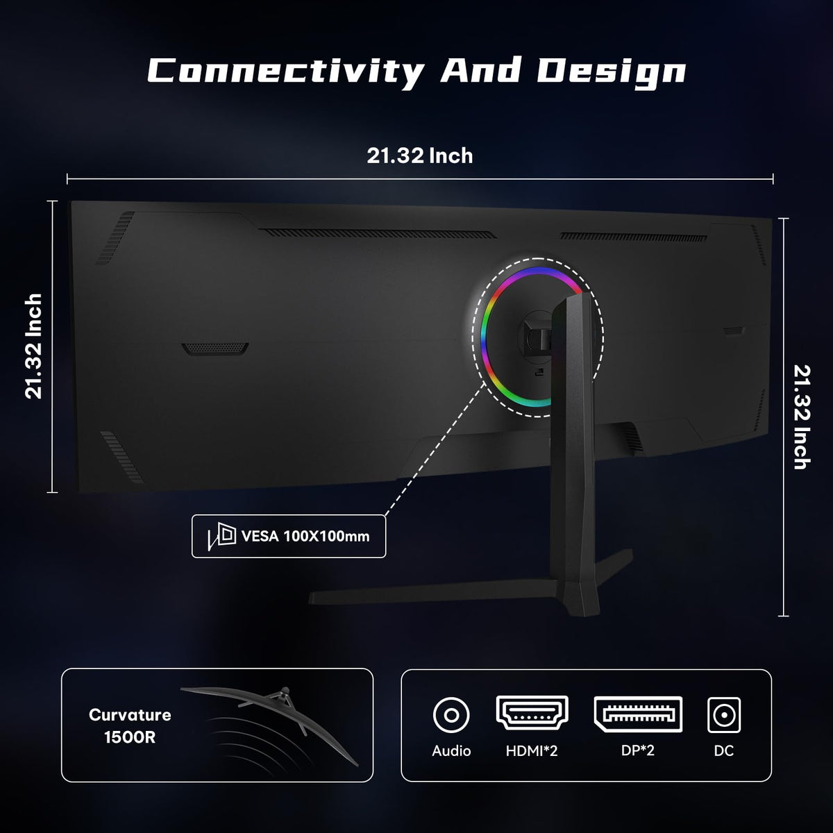 Great voell 49-inch monitor supports PIP/PBP for multitasking