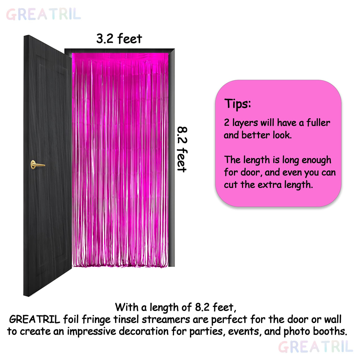 GREATRIL odor-free streamers are easy to apply with included tape
