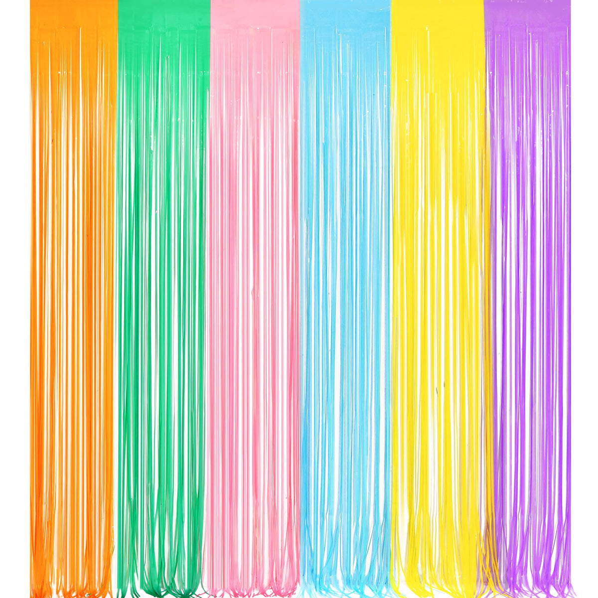 GREATRIL Pastel Tinsel Curtain doorway backdrop for dreamy photos.