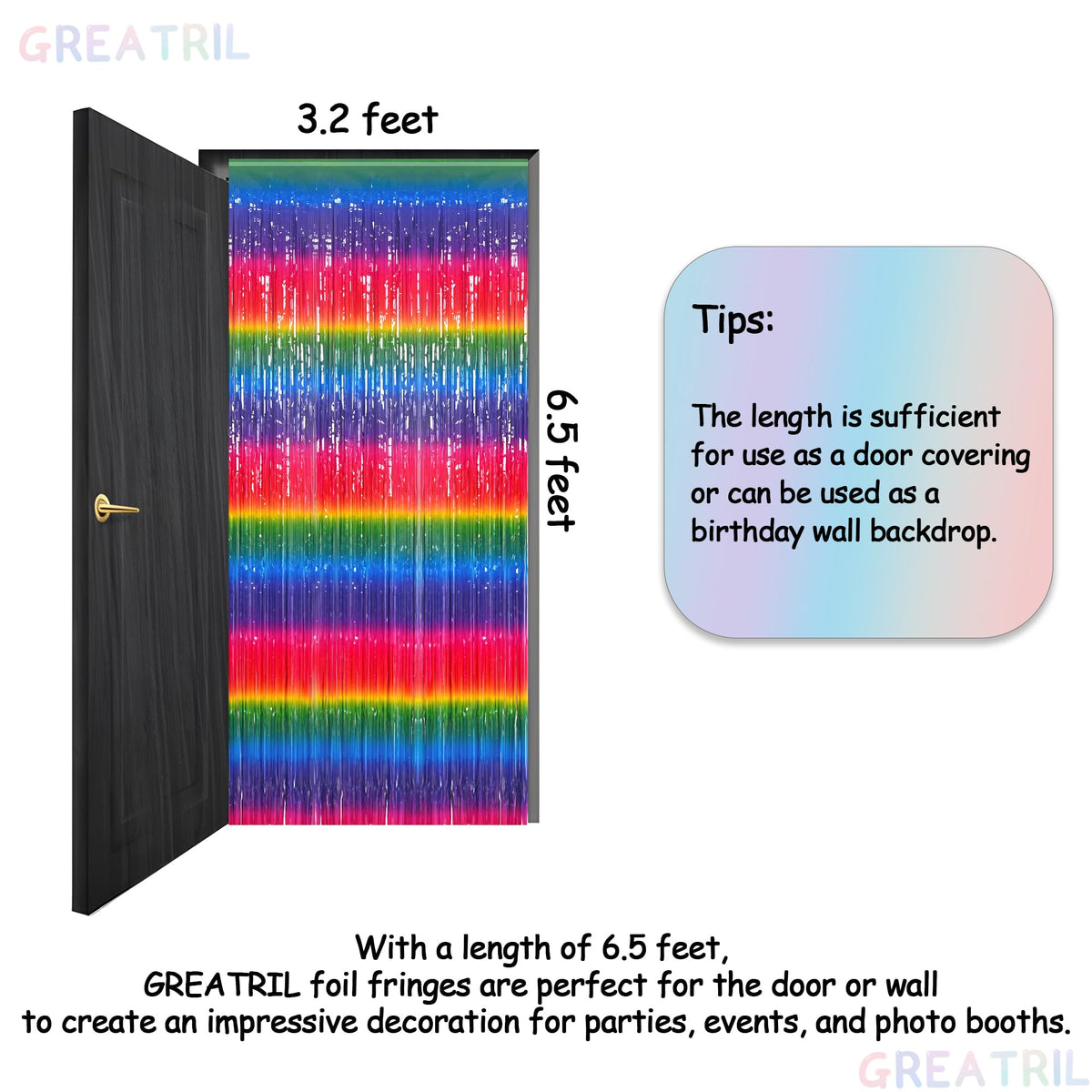 GREATRIL tropical paradise gradient streamers backdrop for summer events