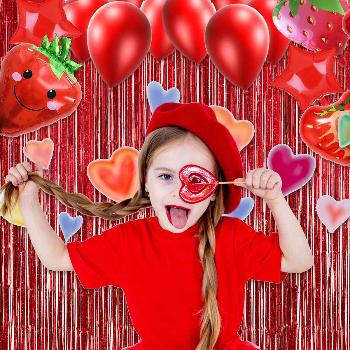 GREATRIL valentines day curtain backdrop creates romantic, dramatic ambiance.