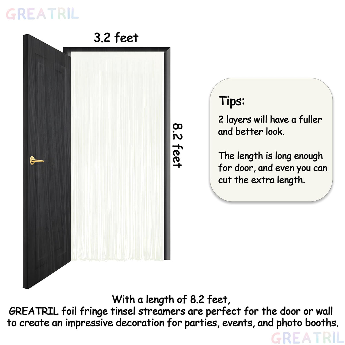 GREATRIL white backdrop drapes elegantly for bridal showers and galas.