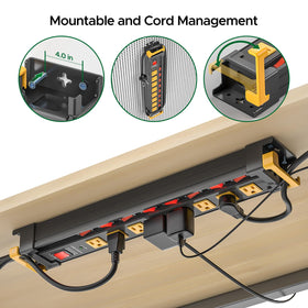 Green Box Innovations 45-degree flat plug and 6ft cord saving wall outlet space