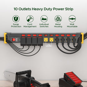 Green Box installed under desk with screws showing neat cord management and secure mount