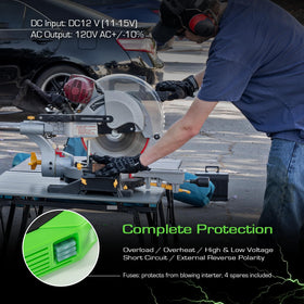 GREEN FUEL 1000W inverter mounting brackets help secure installation.