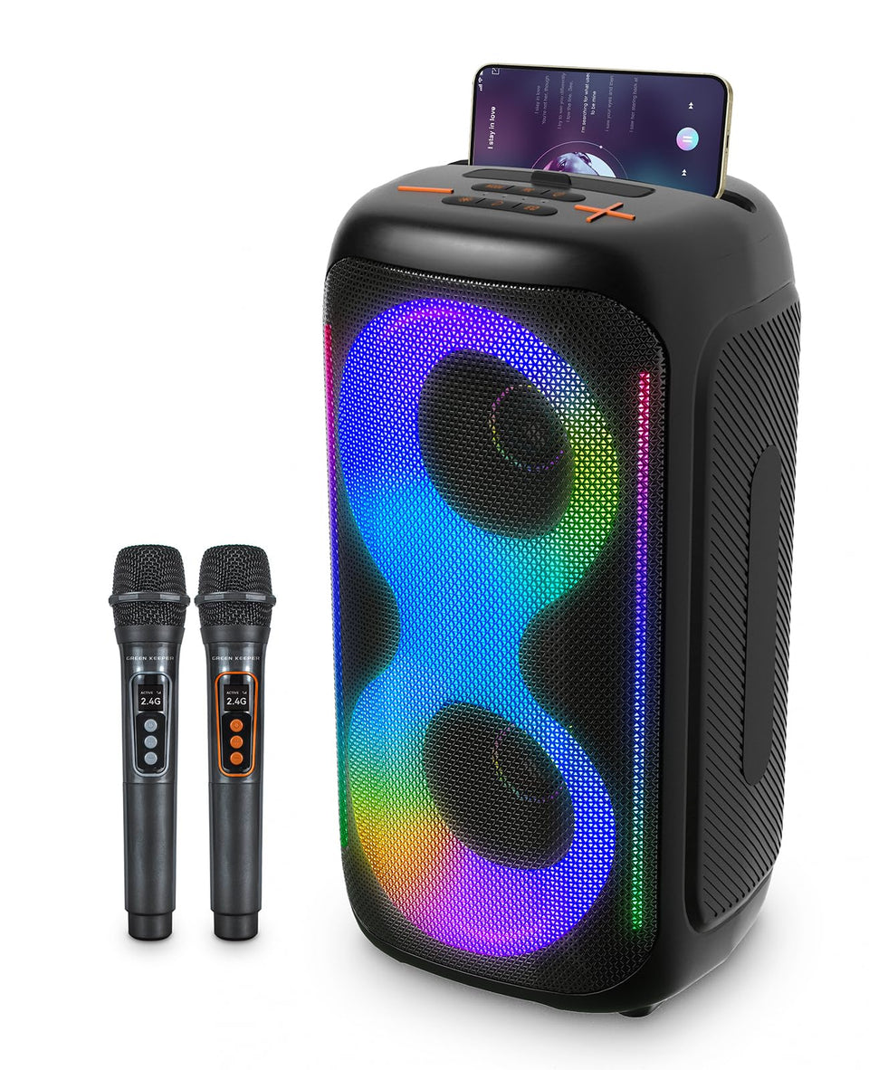 Green Keeper GKD40 portable karaoke front view for home use