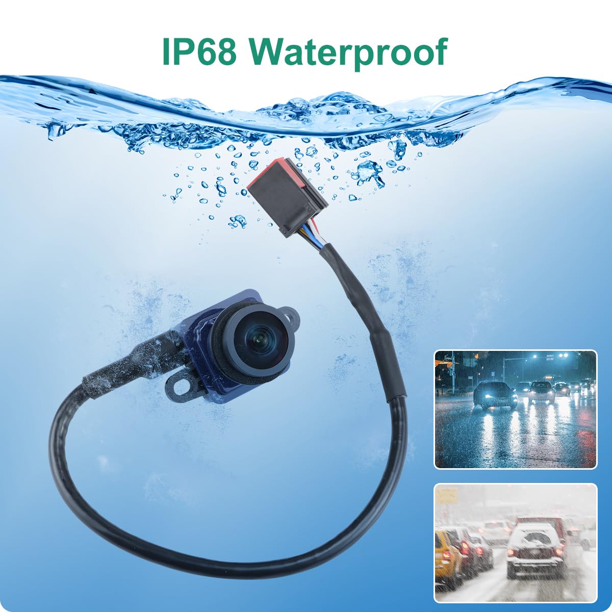 GreenYi IP68 waterproof design withstands rain and car washes