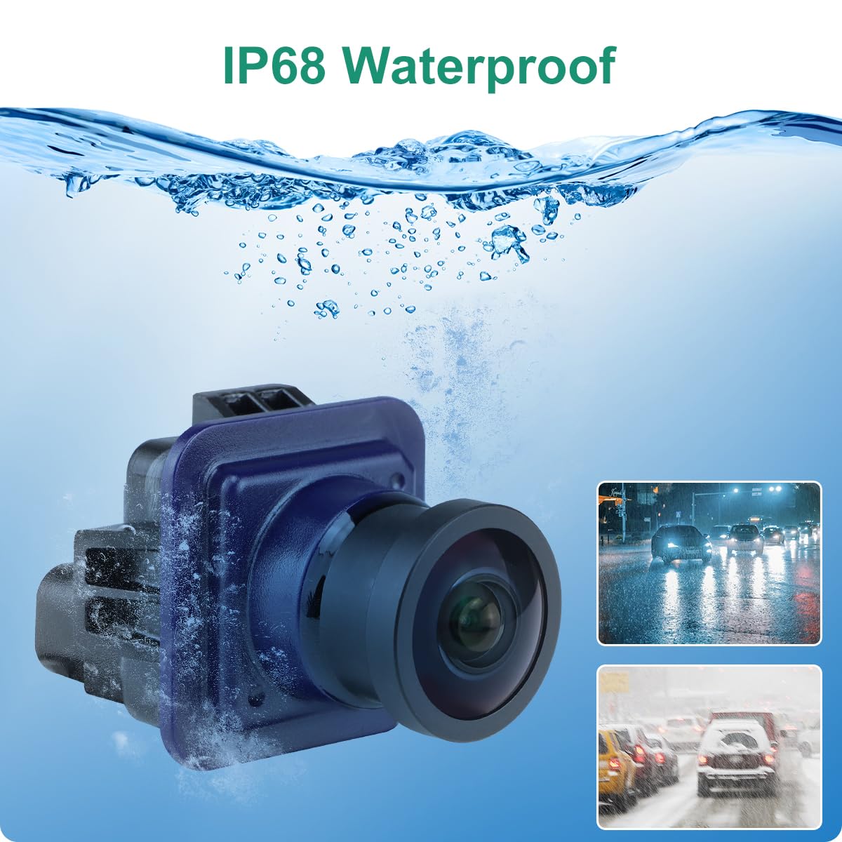 GreenYi plug-and-play rear view camera simplifies installation.