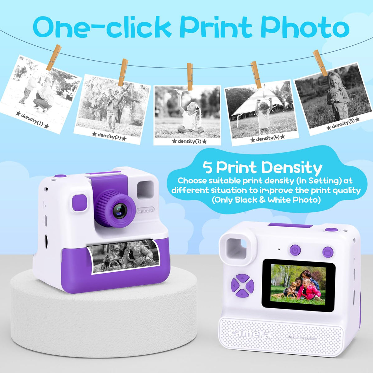 GREENKINDER camera in a child’s hand to show compact size and kid-friendly scale