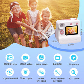 GREENKINDER close-up of instant print slot demonstrating quick, kid-friendly prints