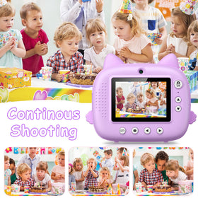 GREENKINDER printed photo emerging from printer showing fast three-second output