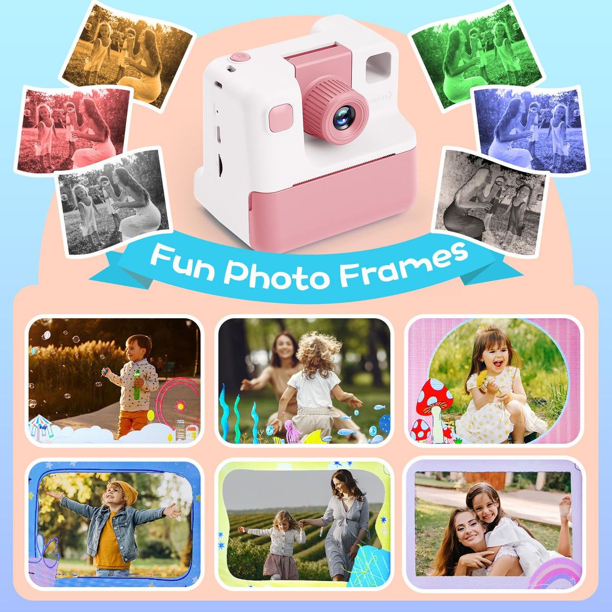 GREENKINDER printed photos and paper rolls illustrating instant keepsakes to decorate