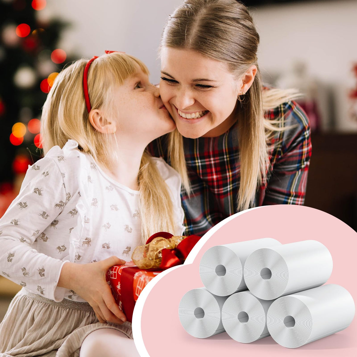 GREENKINDER unboxed five-roll set neatly stored for convenience