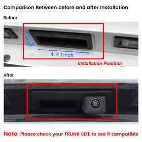 GreenYi camera installed on VW trunk handle providing factory-style appearance
