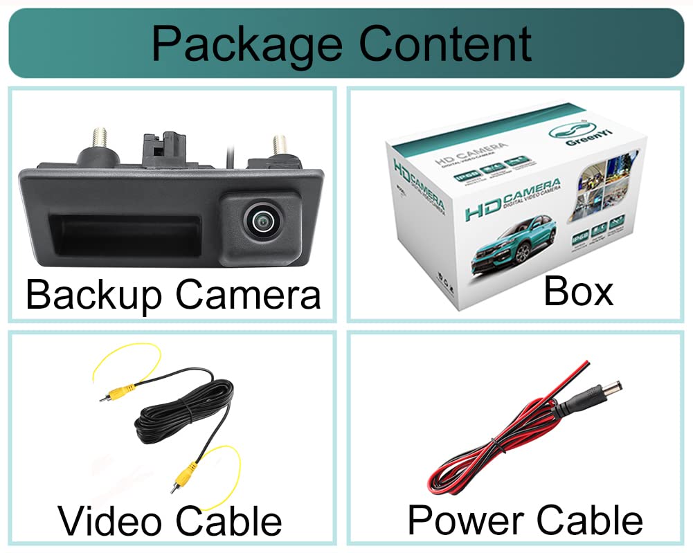 GreenYi camera installed on car showing wide 170-degree view for safer parking